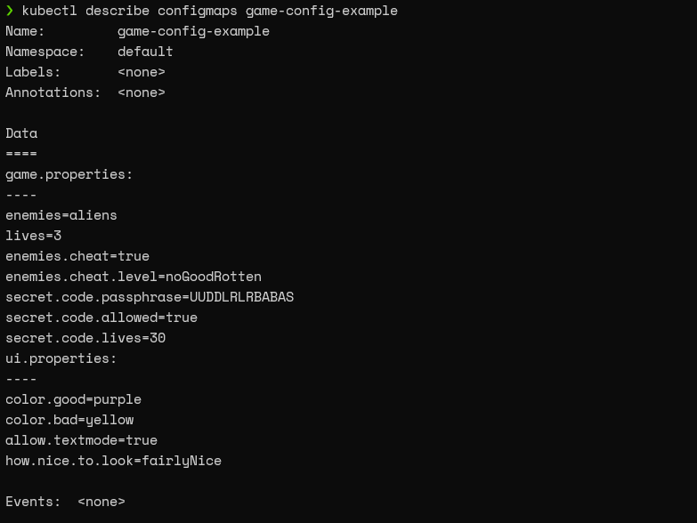 Game Config Example