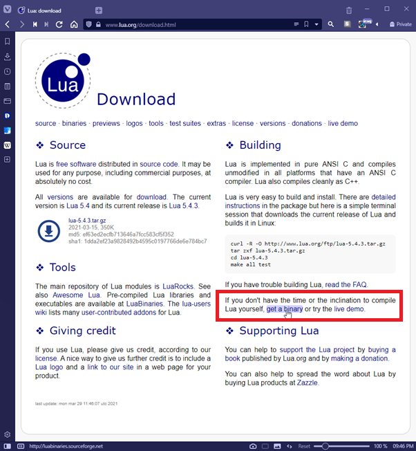 Lua Download