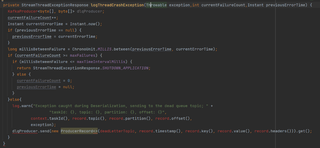 StreamsUncaughtExceptionHandler.