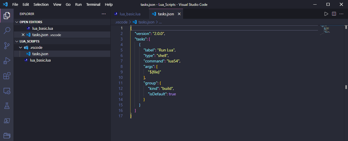 tasks json
